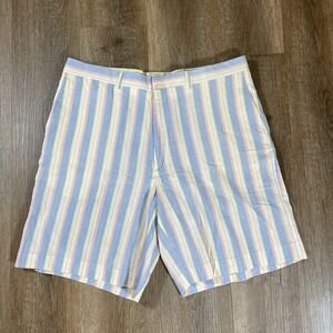 Berle‎ Linen Short Pants Mens Size 40 Reg Chambray